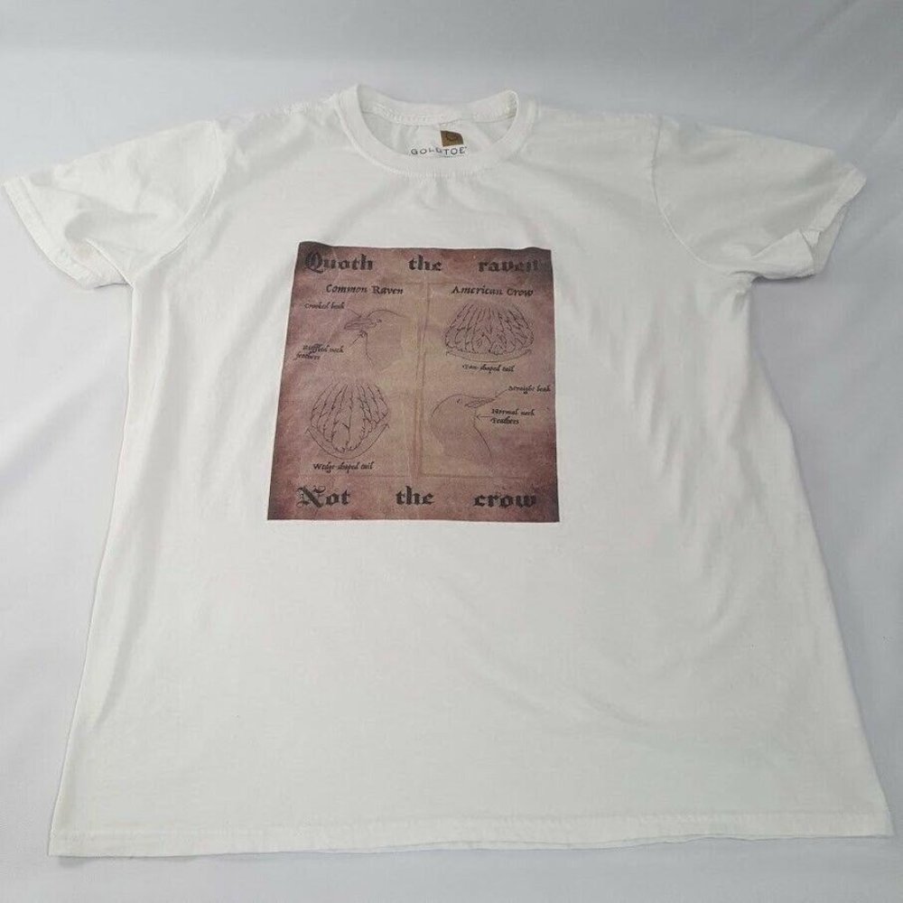 Gold Toe Tee T-shirt White Medium 38-40 Quoth the
